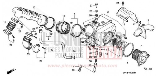 FILTRE A AIR XRV750L de 1990